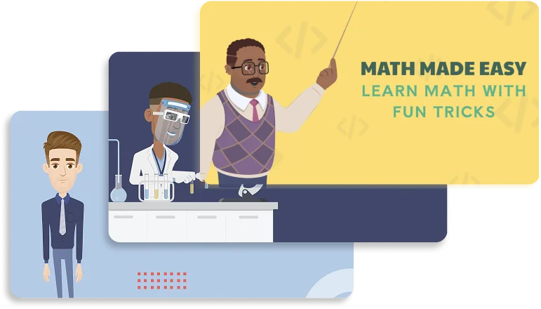 Choose from modern templates for explainer videos, social media promos, and educational content.